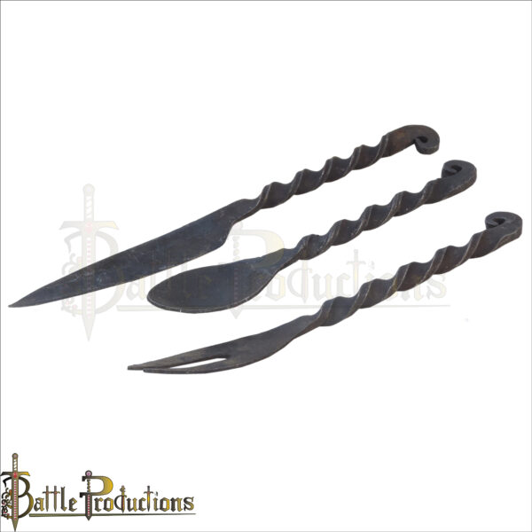 Medieval Hand Forged Cutlery Set - Image 6