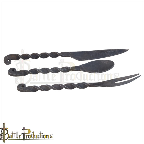 Medieval Hand Forged Cutlery Set - Image 4