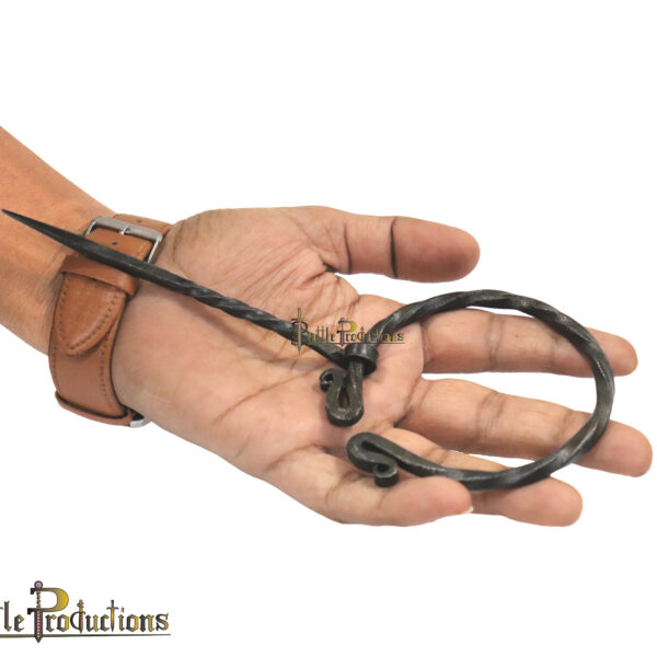 Hand-Forged Iron Ring Brooch Cloak Pin - Image 5