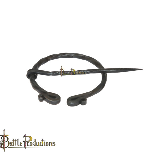 Hand-Forged Iron Ring Brooch Cloak Pin - Image 3