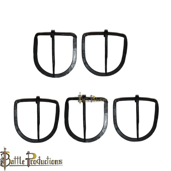 Medieval Style Hand-Forged Iron Buckles – Set of 5