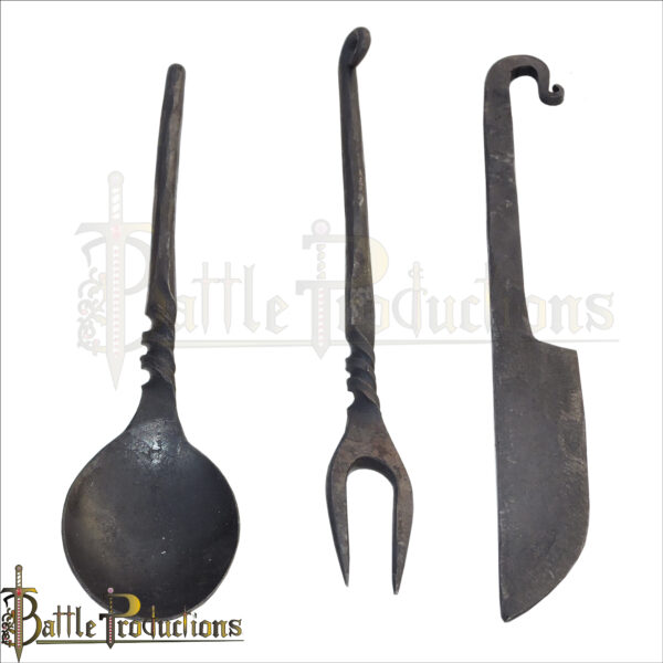 Medieval Hand Forged Cutlery Set - Image 2