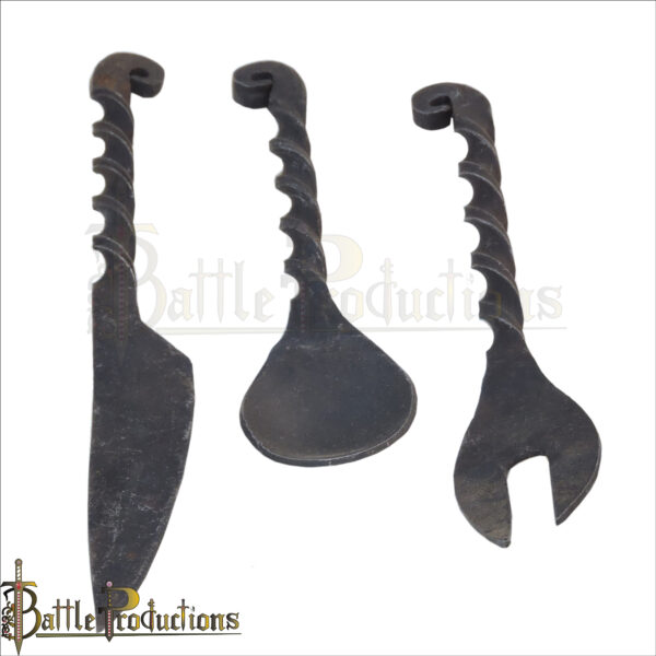 Medieval Hand Forged Cutlery Set - Image 3