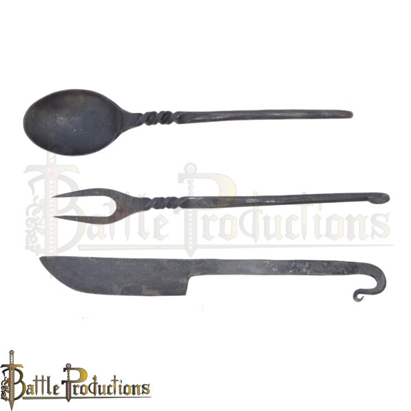 Medieval Hand Forged Cutlery Set - Image 3