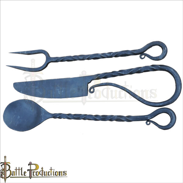 Hand Forged Medieval Cutlery Set - Image 3