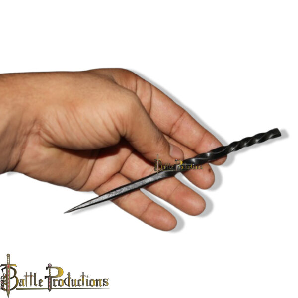 Hand-Forged Twisted Iron Hair Stick - Image 5