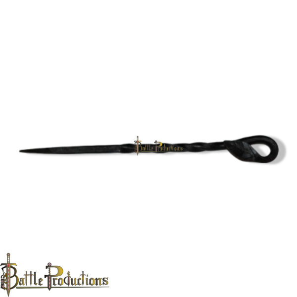 Hand-Forged Iron Hair Stick with Leaf Design - Image 2