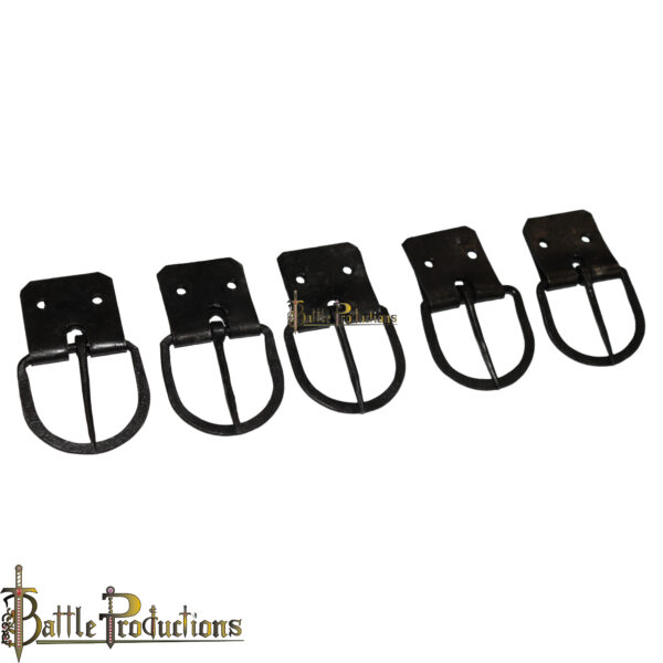 Hand-Forged Iron Medieval Belt Buckle – Set of 5 - Image 2