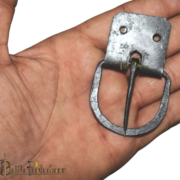 Hand-Forged Iron Medieval Belt Buckle – Set of 5 - Image 4