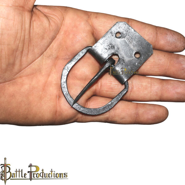 Hand-Forged Iron Medieval Belt Buckle – Set of 5 - Image 5